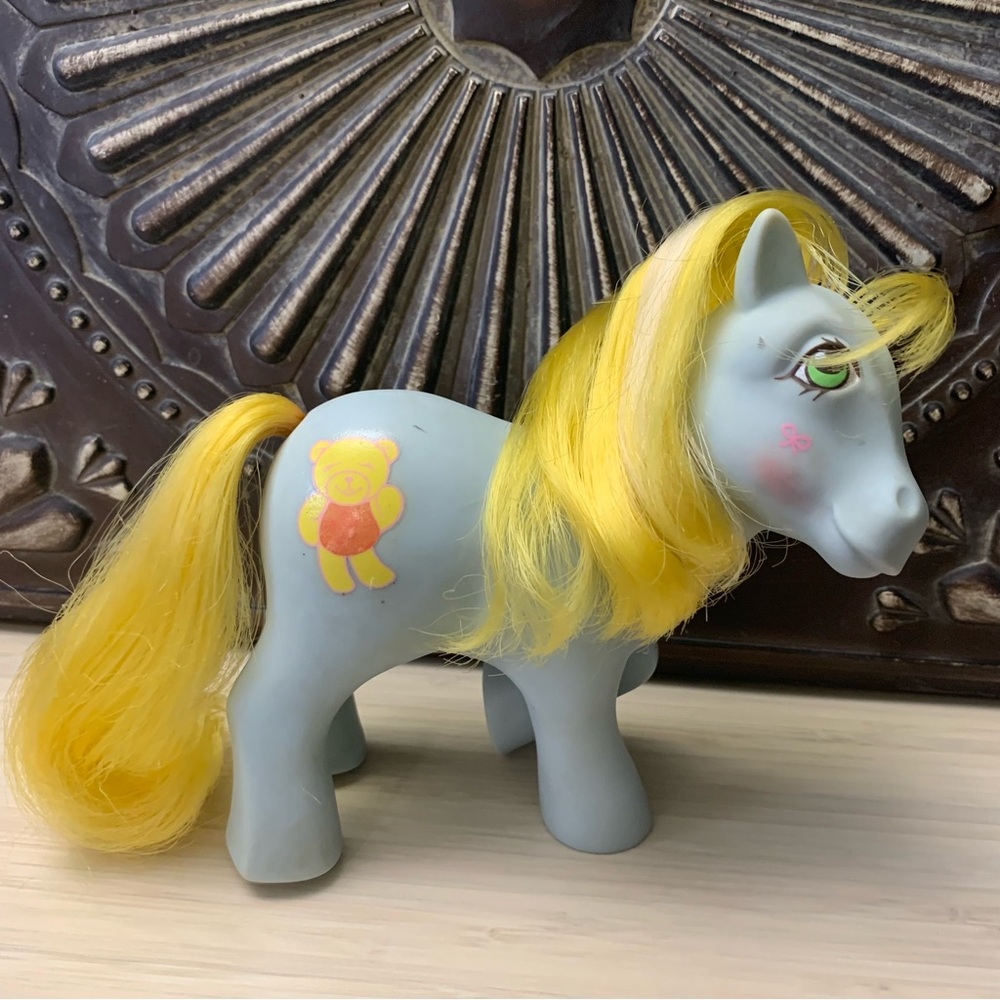 Vintage My Little Pony MLP G1 Cuddles Magic Message Teddy Bear